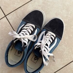 Vans Two-Tone Black and Blue Sneakers
